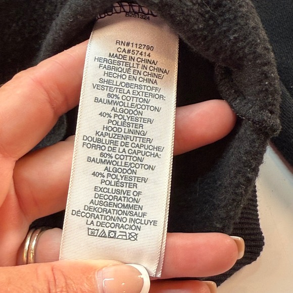 True Religion Men's Large Black Hoodie Gold Logo Pullover Sweatshirt - Picture 5 of 7